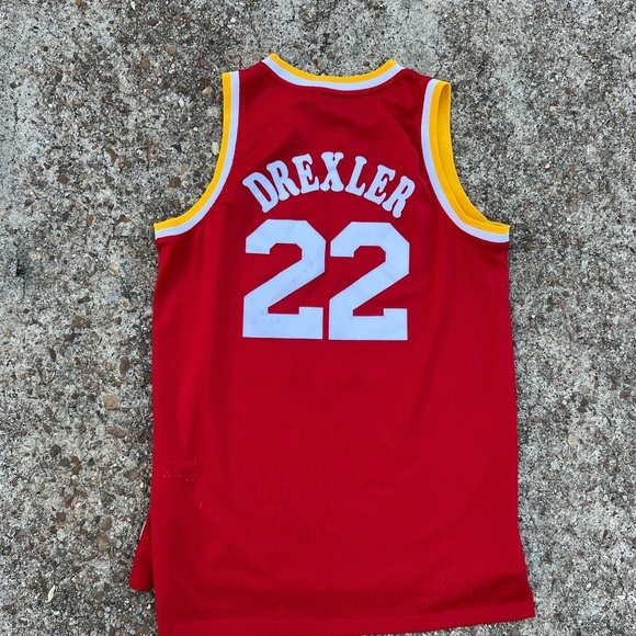 Clyde Drexler NBA Houston Rockets XL Jersey Basketball 22 Adidas Originals - Picture 5 of 7